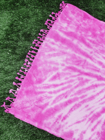 Waffle Towel,Throw Lightweight Quick Dry - Pink Tie Dye