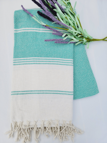 Sand Resistant Beach Towel, Bath towel,Turkish Throw Aqua