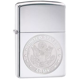 Zippo Army Emblem - High Polish Chrome