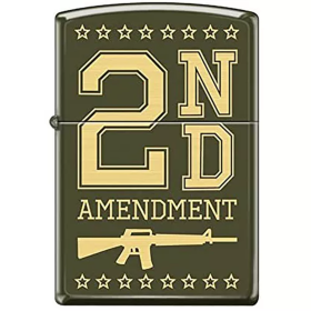 Zippo 2nd Amendment - Green Matte