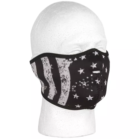 Neoprene Thermal Half Mask - B & W Vintage Flag