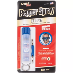 Sabre Red Blue Face Pepper Spray - Blue