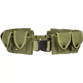 GI Style 10 Pocket Canvas Cartridge Belt - Olive Drab