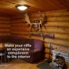 Gun Rack Wall Mount Hold Up Displays Horizontal Gun Rack and Shotgun Hooks Store Rifle Shotgun Bow Real Hardwood Hanger Light