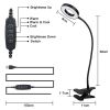 48 LED Reading Clip on Light for Bed, Eye Caring Bed Lamp for Headboard with Adapter