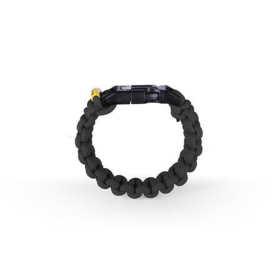 Kodiak Survival Paracord Bracelet (Color: Black, size: small)