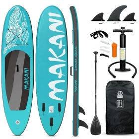 TGO Gear Inflatable Stand Up Paddle Board (Color: Turquoise Mako)