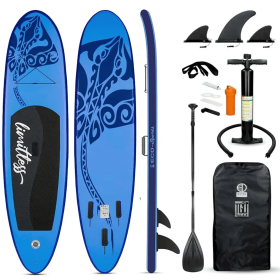 TGO Gear Inflatable Stand Up Paddle Board (Color: Blue Whale)