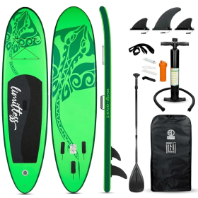 TGO Gear Inflatable Stand Up Paddle Board (Color: Green Whale)