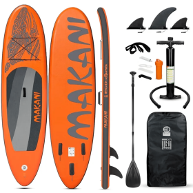 TGO Gear Inflatable Stand Up Paddle Board (Color: Orange Mako)