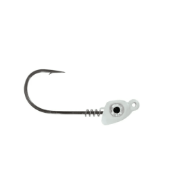 Impact Spring Jig Head (Mustad) (Color: White, size: 1/4 oz - 3/0)