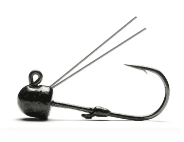 Weedless Grip-Pin Jig Head (Mustad) (Color: Black, size: 1/4 oz - 1/0)