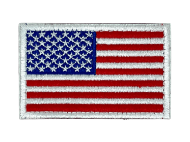 Tactical USA Flag Patch with Detachable Backing (Color: Red White & Blue)