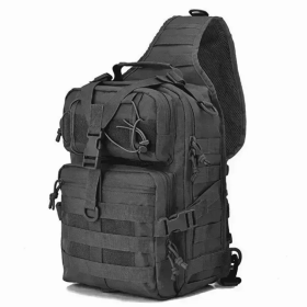 Tactical Military Medium Sling Range Bag (Color: Black)