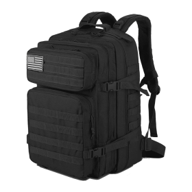 Tactical Military 45L Molle Rucksack Backpack (Color: Black)