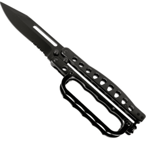 Butterfly Knife Stainless Steel (Color: Black)