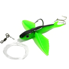 Flying Fish (Color: Green, size: 7in Stinger Rigged)