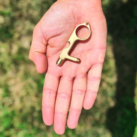 Safe Key Contact-Less LED Keychain Multi-Tool (Color: Purple)