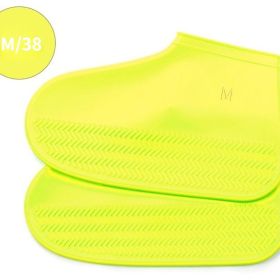 Waterproof Shoe Cover; Reusable Non-Slip Foldable Outdoor Overshoes For Rainy Days (Color: Yellow, size: 6)