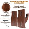 Gun Rack Wall Mount Hold Up Displays Horizontal Gun Rack and Shotgun Hooks Store Rifle Shotgun Bow Real Hardwood Hanger Brown