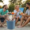 Portable Cooler Bar Table with Bottle Opener for Camping Travel