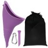 Portable Silicone Urinal For Women; Reusable; Dewable; Emergency Urinal In Car; Emergency Urinal With Hook And Catheter; With Waterproof Storage Organ