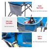 Oversized Folding Camping Chair, Heavy Duty Supports 300 LBS, Portable Chairs For Outdoor Lawn Beach Camp Picnic